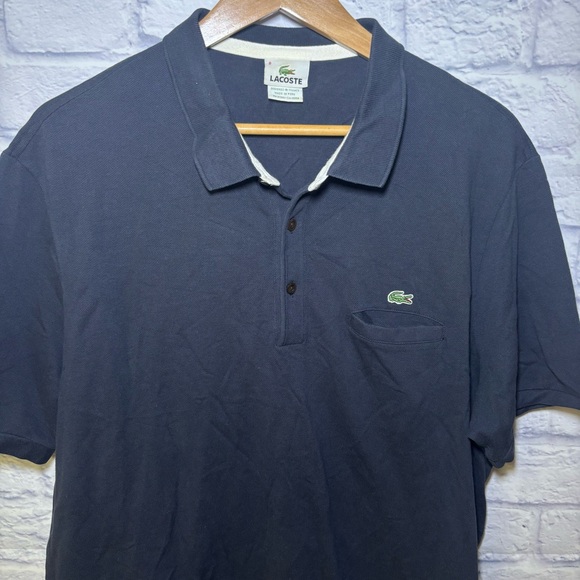 Lacoste Other - LACOSTE Mens Polo Shirt Size 8 3XL Navy Blue Cotton Quiet Luxury Golf Career